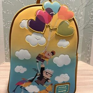 Loungefly Disney Pixar Up Heart Balloons Carl Russel Dug Kevin Mini Backpack